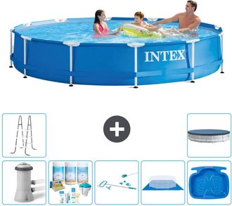 Intex Piscina Con Estructura Redonda - 366x76 Cm - 8-piezas S20476