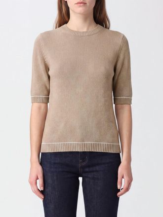 Fabiana Filippi Maglia slim fit in lana, seta e cashmere a maniche corte