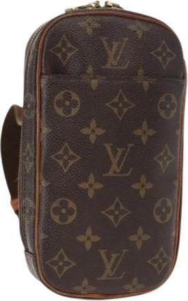 Louis Vuitton Pre-owned Canvas Crossbody Tas - Dames - Vintage Schoudertas - Bruin - ONE Size - Vintage
