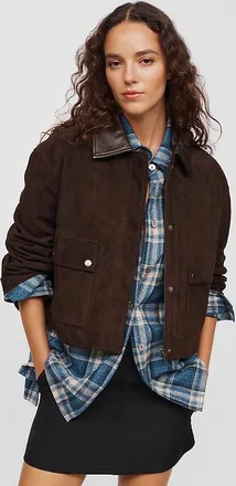 Pilcro Suede Utility Jacket