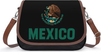 Generic Mexico Flag Small Womens Crossbody Bags Shoulder Handbag with Adjustable Strap for Travel