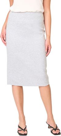 Gibsonlook Cotton Blend Structured Knit Pencil Skirt in Heather Grey at Nordstrom, Size X-Small
