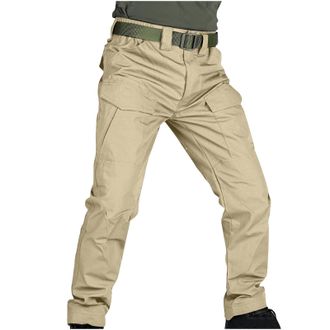 Generic Mens Cargo Work Trousers Waterproof Combat Trouser for Men Elastic Waist Classic Fit Tactical Bottoms Ripstop Workwear with Pockets Outdoor Camping Hi