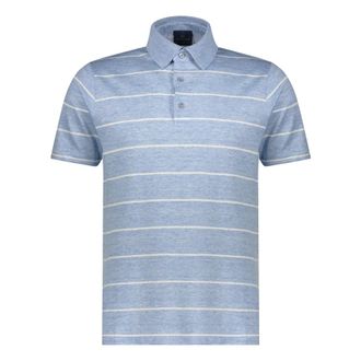 Paul & Shark Paul & Shark, Polo Shirts, male, Blue, Size: 2XL Linen Striped Polo