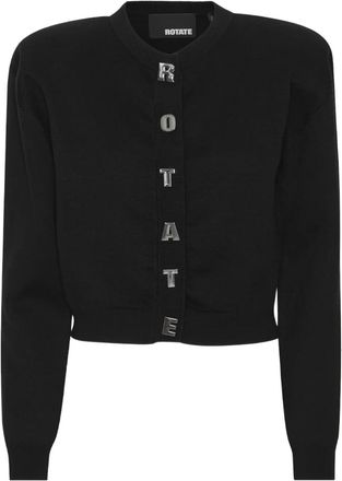 Rotate Cardigan con spalline - Nero