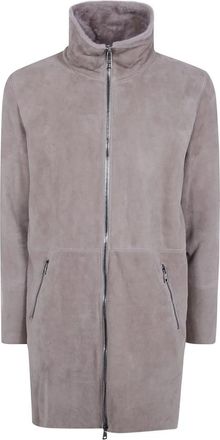 Giorgio Brato Leather Jassen - Heren - Leren en Su&egrave;de Jassen - Grijs - L - Jassen