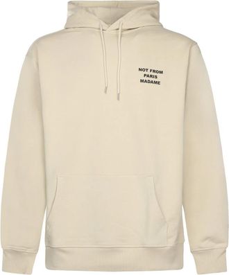 Dr&ocirc;le de Monsieur Hoodie - Heren - Hoodies - Beige - M - Katoen - Hoodies & sweatvesten