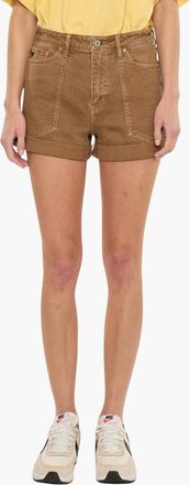 Kancan Clara High Rise Mom Shorts in Mocha at Nordstrom, Size 27