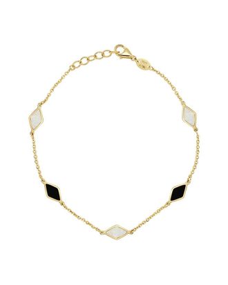 Italian Gold, Inc 14K Gemstone Station Chain Bracelet