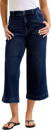 Judy Blue High Waist Ankle Wide Trouser In Blue