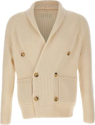 Paolo Fiorillo Truien & Vesten, Heren, Beige, L, Rope Cardigan