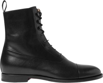 Scarosso Archie Boots - Heren - Veterlaarzen - Zwart - 40 EU - Leer - Schoenen