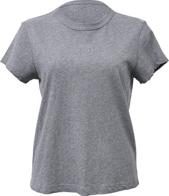 Alexander Wang Glitter Effect T-shirt in Grey Cotton