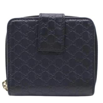 Gucci Pre-owned Micro Guccissima Bi-fold Wallet - Heren - Vintage Accessoires - Blauw - ONE Size - Vintage