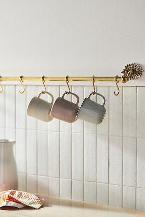 Anthropologie Demeter Brass Pot Rack Utensil Rail