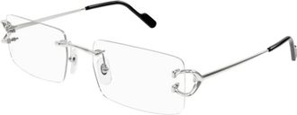 Cartier Glasses, unisex, Gray, Size: 56 MM Elegant Watch Model Ct0488O