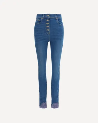 Valentino Jeans aderenti con dettagli in pizzo Woman 26