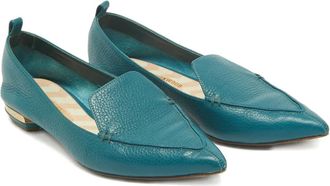 Nicholas Kirkwood Mocassini a punta in pelle - Blu