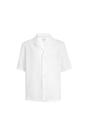 Brunello Cucinelli Short sleeve shirt in White at Nordstrom, Size Xxx-Large Eu