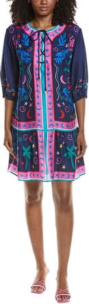 Johnny Was Selena Silk-Blend Mini Dress