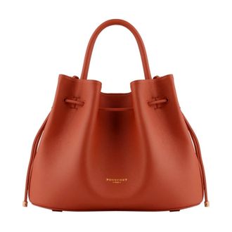 Pourchet Florin - Dames - Handtassen - Oranje - ONE Size - Leer - Tassen