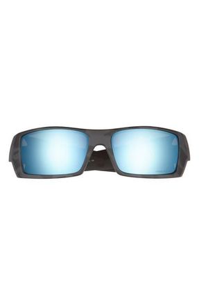 Oakley Gascan 60mm Polarized Rectangular Sunglasses in Matte Black Camo/Deep Water at Nordstrom