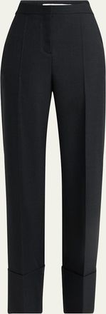 Valentino Garavani Cuffed Wool Trousers