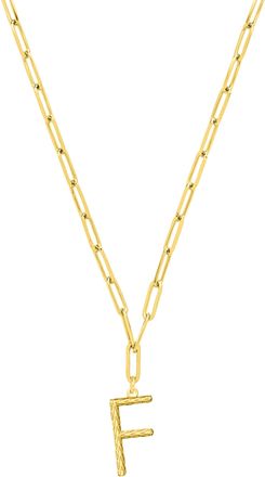 Sterling Forever Braided Initial Pendant Necklace