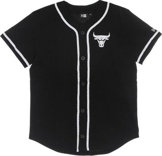 New Era Tops, Heren, Zwart, L, Katoen, Chicago Bulls Distressed Logo Tee Jacket