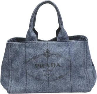 Prada Pre-owned Denim prada-bags - Dames - Vintage Shopper - Blauw - ONE Size - Denim - Vintage