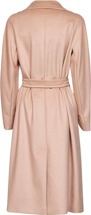 Max Mara Womens Wrap Coat Wkdresina Pink Virgin Wool