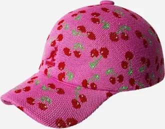 Kangol Unisex Tropic Cherry Knit Baseball Hat In Bright Fuschia
