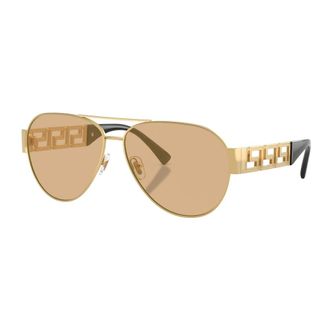 Versace Sunglasses, male, Yellow, Size: 61 MM Aviator Sunglasses