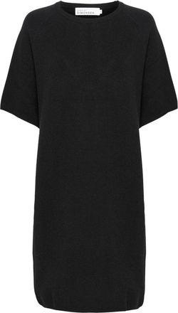 Karen by Simonsen Meteorite Gebreide Jurk met Halve Mouwen - Dames - Korte kleedjes - Zwart - S - Polyester - Kleedjes