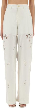 Marine Serre Upcycled Linen Pants