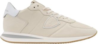 Philippe Model Sneakers, female, Beige, 4 UK, Leather Lace-Up Trainers for Women
