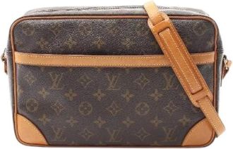 Louis Vuitton Pre-owned Cross Body Bags, female, Brown, Size: ONE SIZE Pre-owned Trocadero30 Monogram Coated Canvas Shoulder Bag