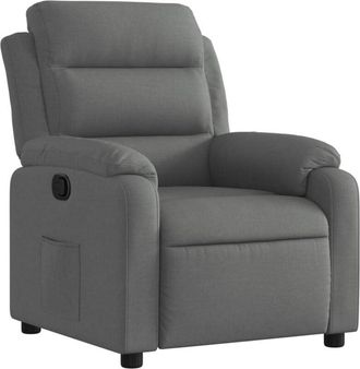 vidaXL Sillón reclinable de tela gris oscuro Vidaxl