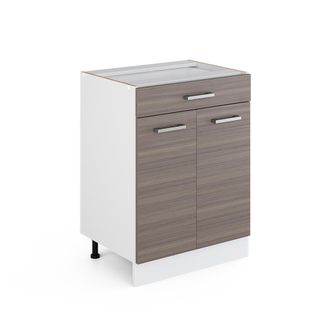 Vicco Mueble Bajo Universal R-line, Gris, 60 Cm Con Cajones, Sin Encimera