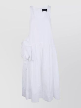 Simone Rocha rosette detail sleeveless flounce midi dress