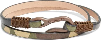 Caputo & Co. Leather Double Wrap Bracelet in Camouflage at Nordstrom