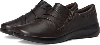 Clarks Kaetlyn Mila Womens Flat Shoes Chocolate Leather : 8.5 B - Medium