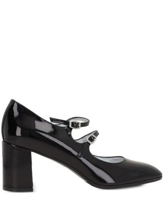 Carel Pumps Alice con tacco e doppio cinturino - Nero