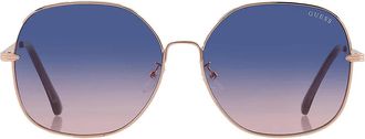 Guess Blue Gradient Butterfly Ladies Sunglasses GF0385 28W 61