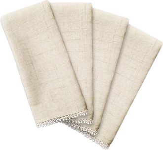 Lenox Set Of 4 French Perle Solid Napkins