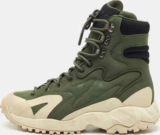 Yohji Yamamoto X Adidas Shadow Green Fabric And Leather Notoma Sneakers