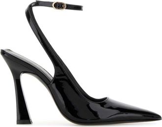 Stuart Weitzman Black Solid Pointed Toe Pumps