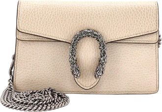 Gucci Beige Leather Dionysus Bag Super Mini (Authentic Pre-Loved)
