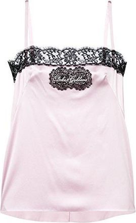 Dolce & Gabbana Pink Silk Lace Trimmed Cami Top Size S
