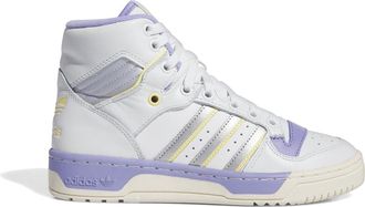 adidas Womens Rivalry Hi Top Lace-Up Sneakers in White - Size UK 3.5
